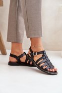 Sandały damskie skórzane Model Zazoo 3686 Black