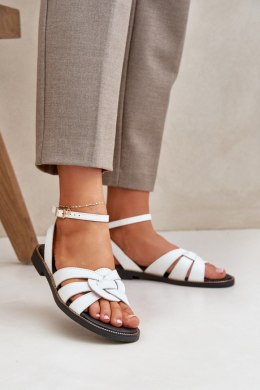 Sandały damskie skórzane Model Zazoo 3688 White