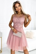 Sukienka damska Model Caterina 522-1 Powder Pink - Numoco