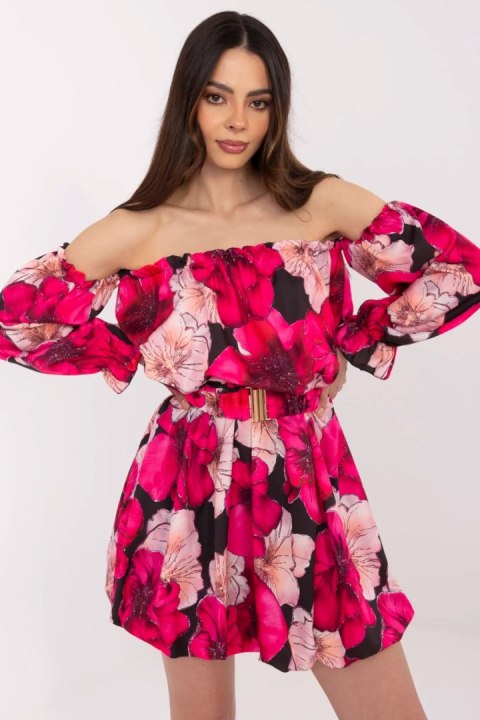 Sukienka Model MI-SK-A1447.84 Black/Pink - Italy Moda Sukienka Model MI-SK-A1447.84 Black/Pink - Italy Moda