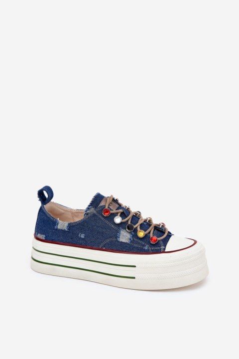 Trampki damskie Model Goe RR2N4103 Navy Trampki damskie Model Goe RR2N4103 Navy
