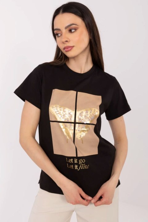Tshirt Damski Model CLM-TS-1704.85 Black - Factory Price Tshirt Damski Model CLM-TS-1704.85 Black - Factory Price