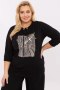 Bluzka damska Plus size Oversize Model RV-BZ-A291.45 Black - Relevance