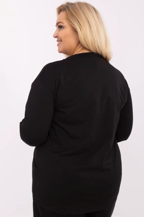 Bluzka damska Plus size Oversize Model RV-BZ-A291.45 Black - Relevance Bluzka damska Plus size Oversize Model RV-BZ-A291.45 Black - Relevance