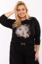 Bluzka damska Plus size Oversize Model RV-BZ-A400.39 Black - Relevance