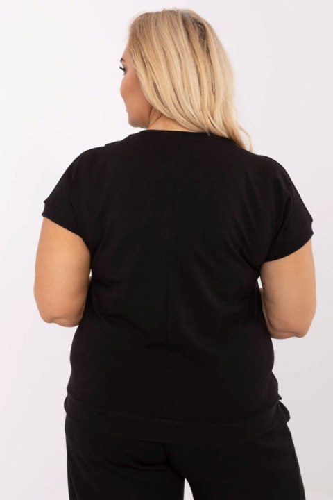 Bluzka damska Plus size Model RV-BZ-A602.89 Black - Relevance Bluzka damska Plus size Model RV-BZ-A602.89 Black - Relevance