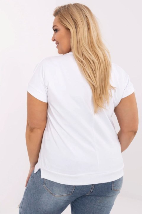 Bluzka damska Plus size Model RV-BZ-A602.89 White - Relevance Bluzka damska Plus size Model RV-BZ-A602.89 White - Relevance