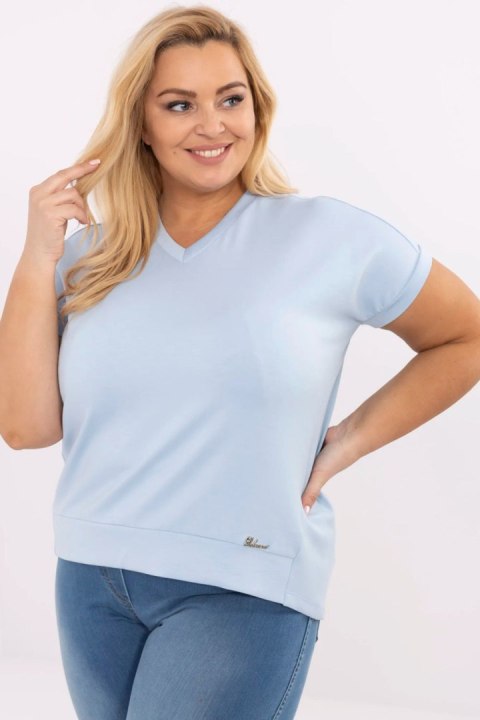Bluzka damska Plus size Model RV-BZ-A614.81 Light Blue - Relevance Bluzka damska Plus size Model RV-BZ-A614.81 Light Blue - Relevance