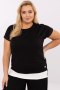 Bluzka damska Oversize Plus size Model RV-BZ-A625.84 Black - Relevance