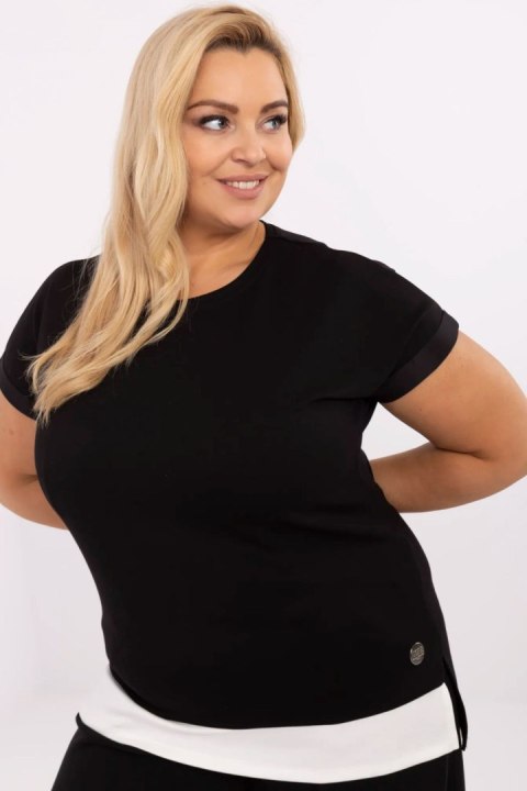 Bluzka damska Oversize Plus size Model RV-BZ-A625.84 Black - Relevance Bluzka damska Oversize Plus size Model RV-BZ-A625.84 Black - Relevance