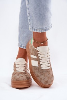 Buty Sportowe Sneakersy damskie Model Ovivene BL607P Khaki