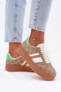 Buty Sportowe Sneakersy damskie Model Ovivene BL607P Khaki
