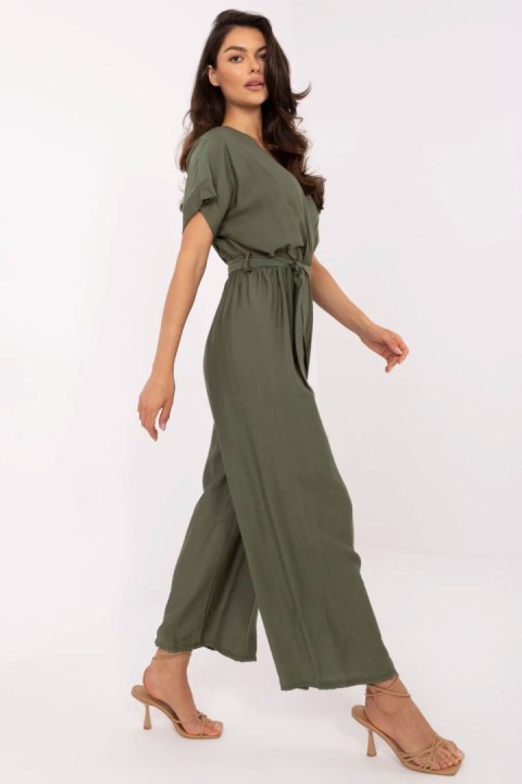 Kombinezon damski długi Model DHJ-KO-19077.69 Khaki - Italy Moda Kombinezon damski długi Model DHJ-KO-19077.69 Khaki - Italy Moda