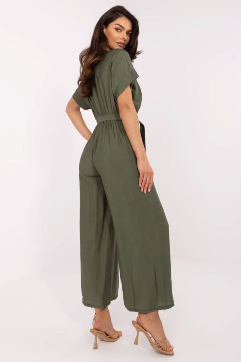 Kombinezon damski długi Model DHJ-KO-19077.69 Khaki - Italy Moda Kombinezon damski długi Model DHJ-KO-19077.69 Khaki - Italy Moda