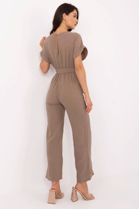 Kombinezon damski Model MI-KO-A2468.70 Brown - Italy Moda Kombinezon damski Model MI-KO-A2468.70 Brown - Italy Moda