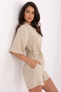 Kombinezon damski muślinowy krótki Model MI-KO-A2479.73 beżowy beige