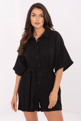 Kombinezon damski muślinowy krótki Model MI-KO-A2479.73 czarny black