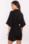 Kombinezon damski muślinowy krótki Model MI-KO-A2479.73 czarny black