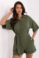 Kombinezon damski muślinowy krótki Model MI-KO-A2479.73 khaki