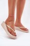 Klapki damskie Japonki Model Big Star RR274A551 Beige