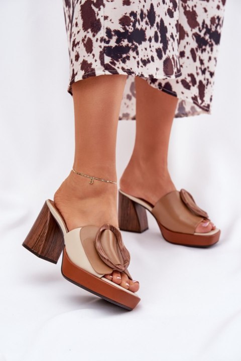 Sandał Klapki Model Amuria QQ-221 Camel - Step in style Sandał Klapki Model Amuria QQ-221 Camel - Step in style