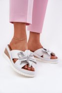 Klapki damskie Model Artiker 54C0538 White/Silver