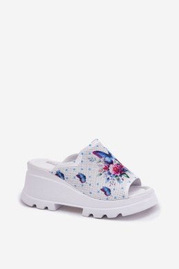 Klapki damskie skórzane Model Artiker 56C0428 White