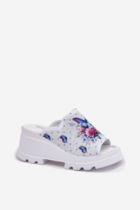 Klapki damskie skórzane Model Artiker 56C0428 White Klapki damskie skórzane Model Artiker 56C0428 White