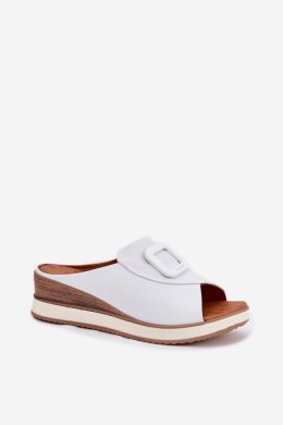 Klapki damskie skórzane Model Artiker 56C2144 White