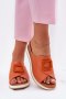 Klapki damskie skórzane Model Artiker 56C2149 Orange
