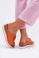 Klapki damskie skórzane Model Artiker 56C2149 Orange