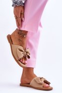 Klapki damskie Model Becky 23SD35-5479 Beige