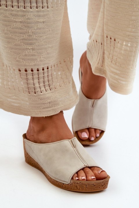 Sandał Klapki Model Inblu NG000002 Beige - Step in style Sandał Klapki Model Inblu NG000002 Beige - Step in style