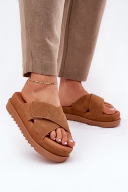 Sandał Klapki Model Rinasara PL365 Camel - Step in style