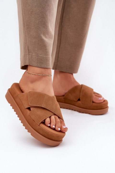 Sandał Klapki Model Rinasara PL365 Camel - Step in style Sandał Klapki Model Rinasara PL365 Camel - Step in style