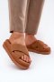 Klapki damskie Model Rinasara PL365 Camel