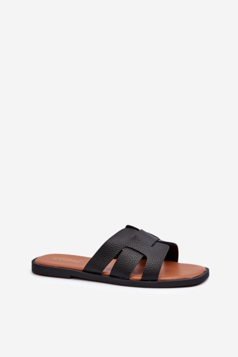 Klapki damskie Model Risamay 24SD35-7089 Black Klapki damskie Model Risamay 24SD35-7089 Black