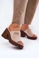 Klapki damskie Model Vinceza 17400 Beige