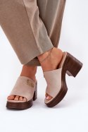 Klapki damskie Model Vinceza 17400 Beige