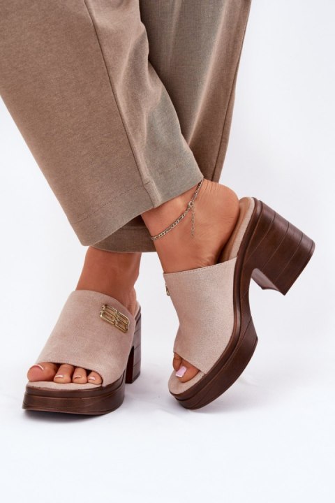 Klapki damskie Model Vinceza 17400 Beige Klapki damskie Model Vinceza 17400 Beige