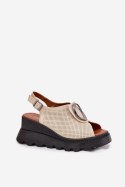 Sandały damskie skórzane Model Artiker 56C0111 Beige
