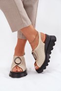 Sandały damskie skórzane Model Artiker 56C0111 Beige