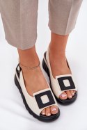 Sandały damskie skórzane Model Artiker 56C1570 Beige