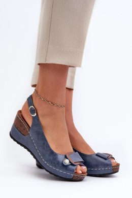 Sandały damskie Model Comfort Shoes 24SD98-6230 Efravia Blue