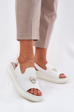 Sandały damskie skórzane Model Vinceza 66757 White