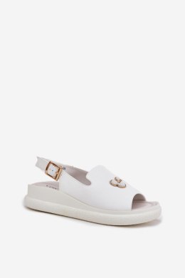 Sandały damskie skórzane Model Vinceza 66757 White