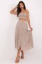 Spódnica damska plisowana Model D73761M50187B Dark Beige - Sublevel
