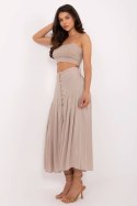 Spódnica damska plisowana Model D73761M50187B Dark Beige - Sublevel