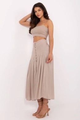Spódnica damska plisowana Model D73761M50187B Dark Beige - Sublevel