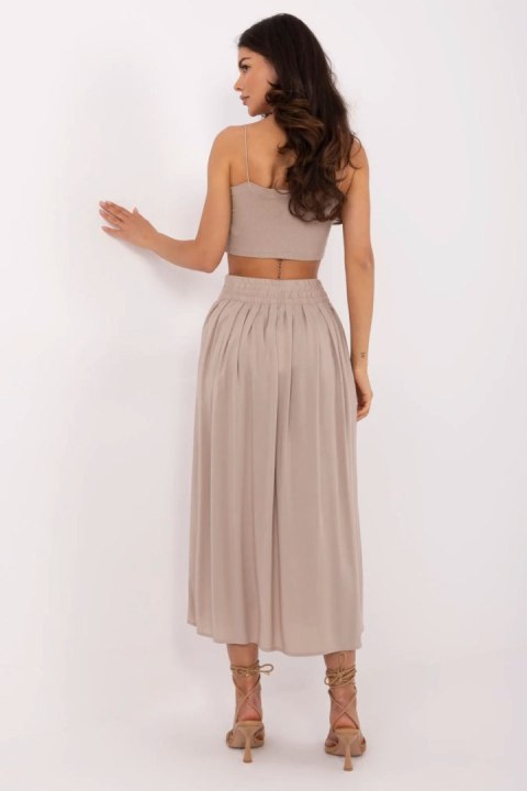 Spódnica damska plisowana Model D73761M50187B Dark Beige - Sublevel Spódnica damska plisowana Model D73761M50187B Dark Beige - Sublevel